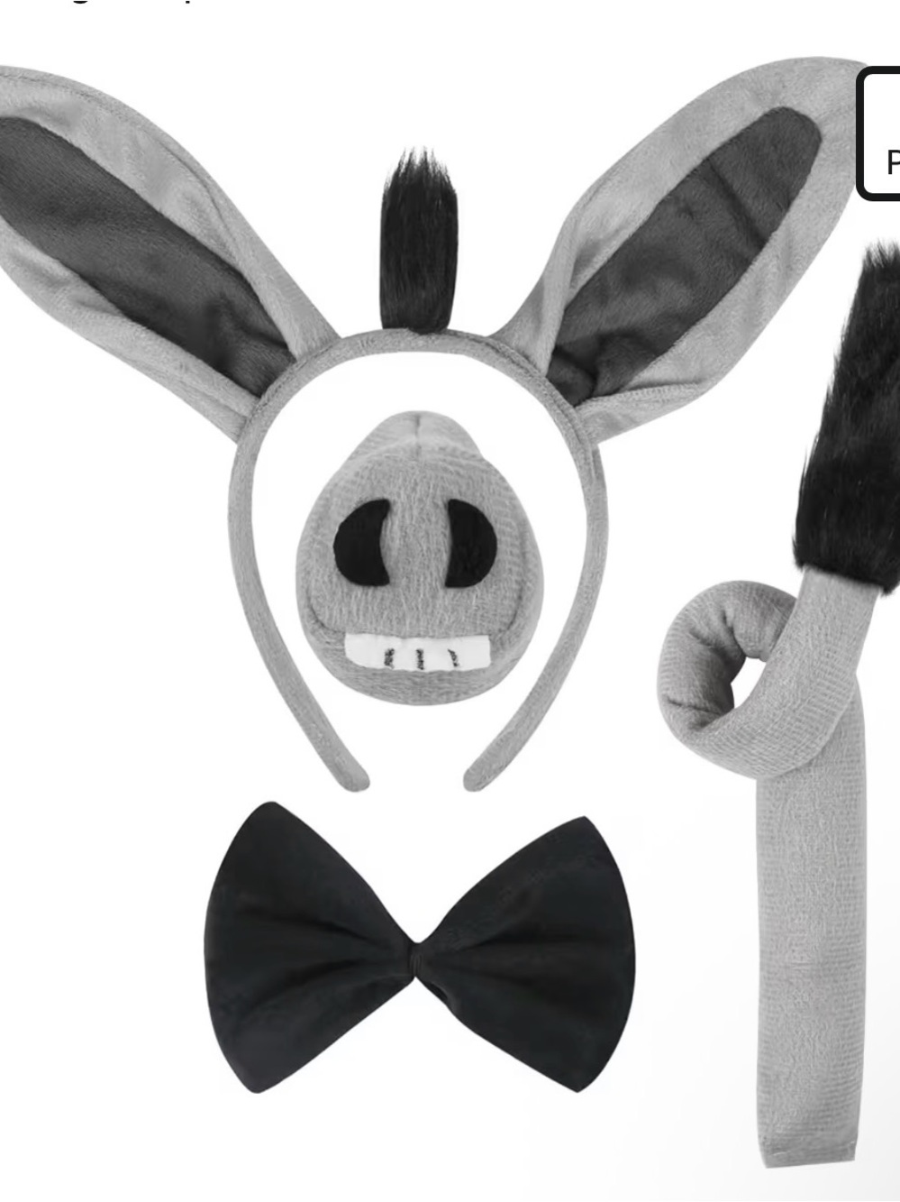 New 4 piece donkey dress up set